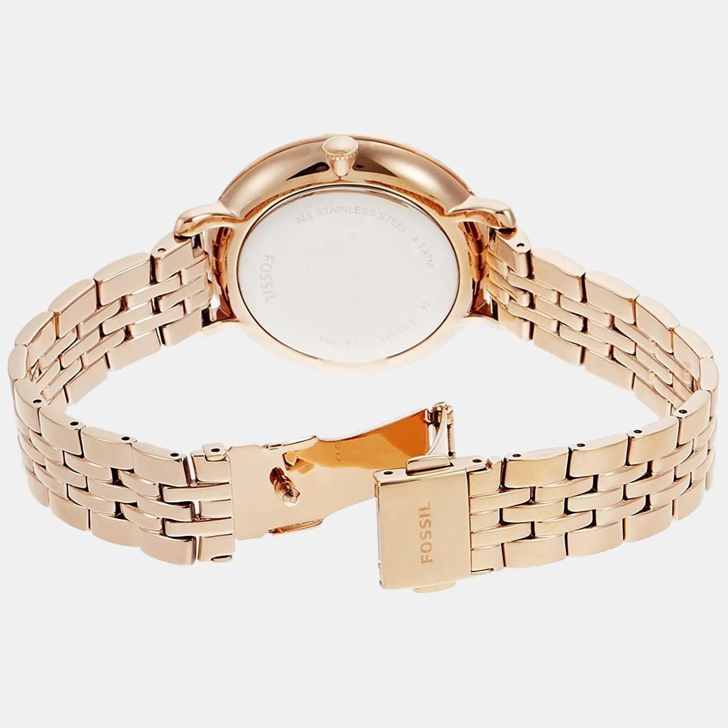 Jacqueline Quartz Rose Gold Dial Analog Stainless Steel Watch ES3546
