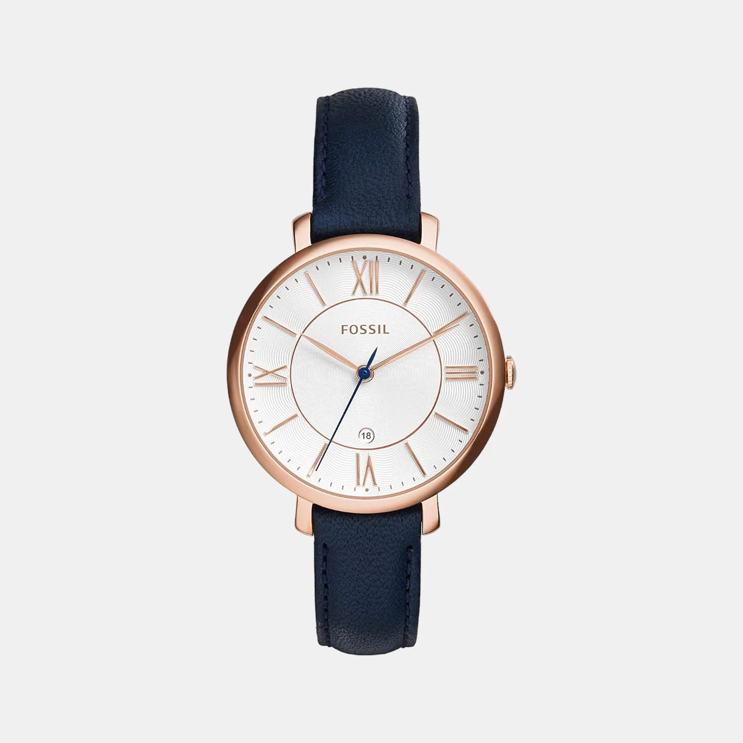 Jacqueline Women Quartz Silver Dial Analog Leather Watch ES3843