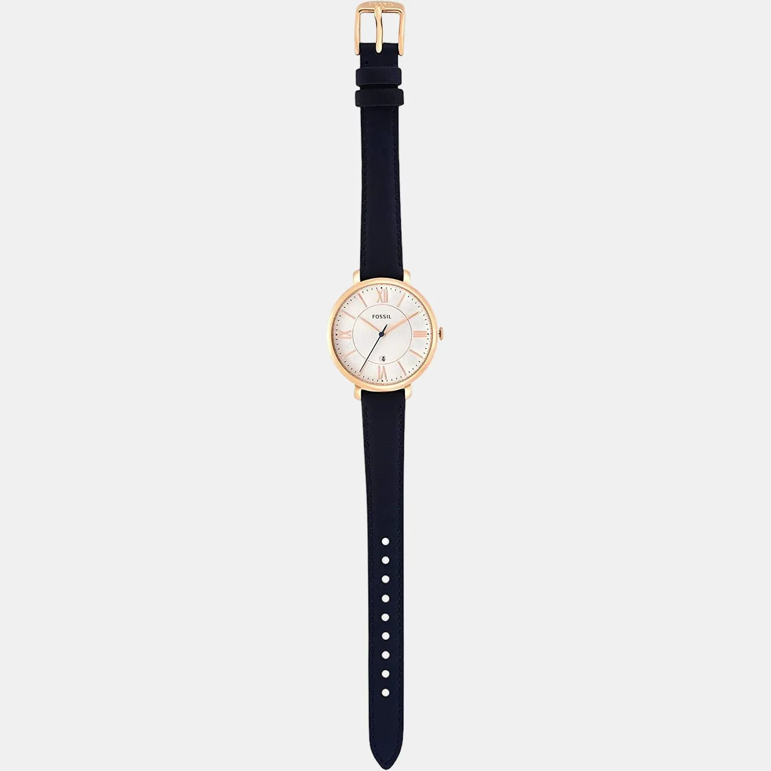 Jacqueline Women Quartz Silver Dial Analog Leather Watch ES3843