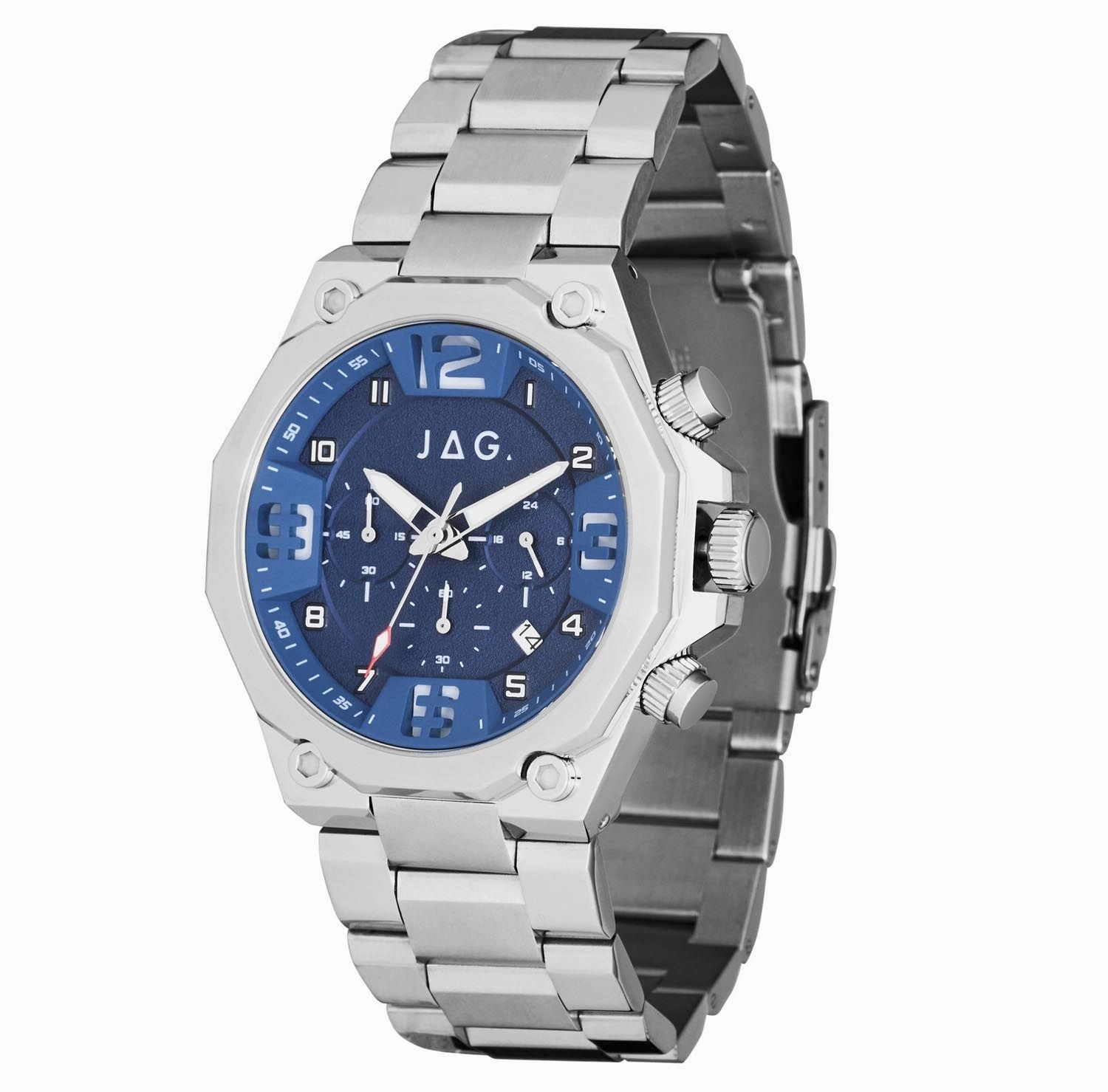 Jag Baxter Blue Dial 46mm Watch J2646A