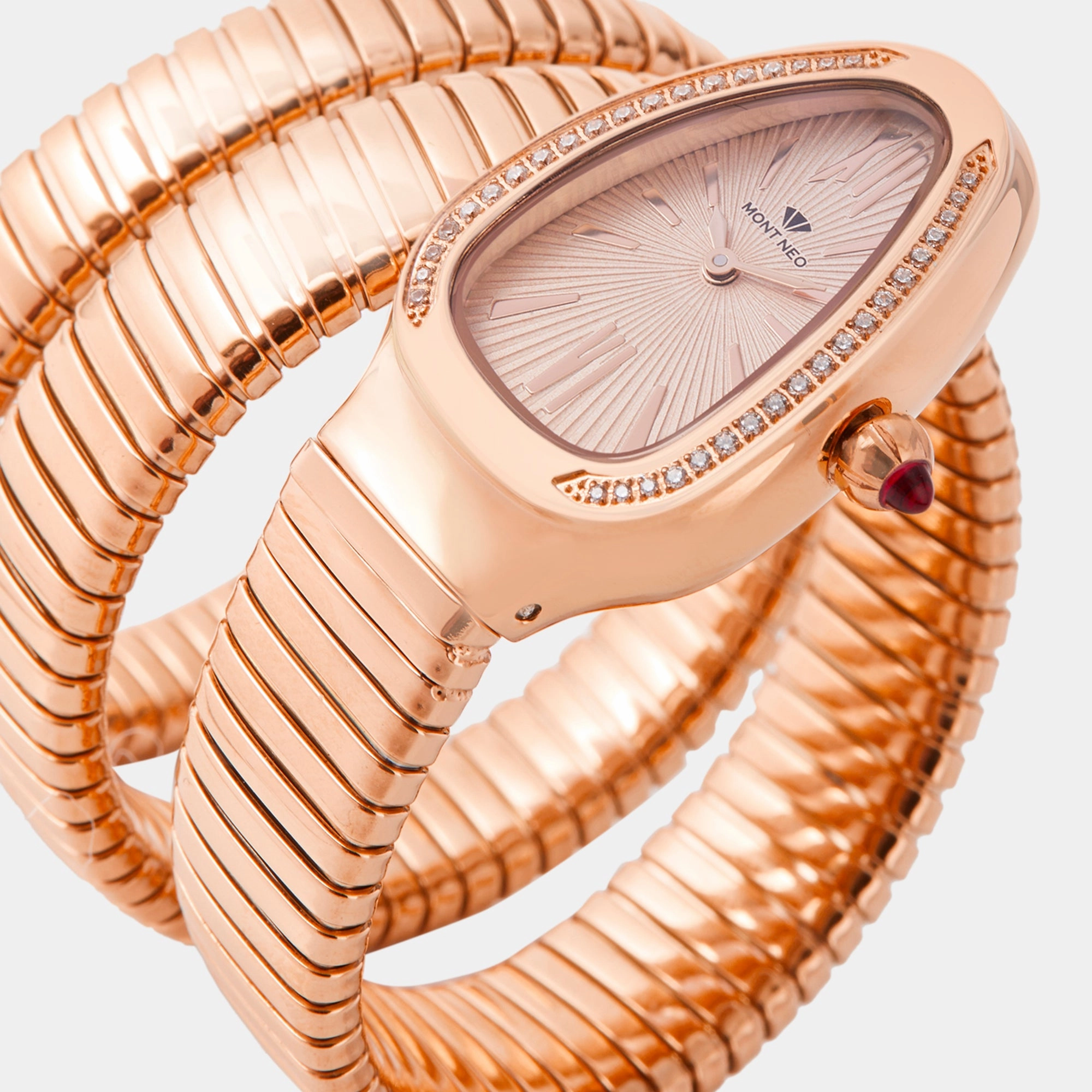 Kai Quartz Women Rose Gold Dial Analog Stainless Steel Watch 9011B-M3307