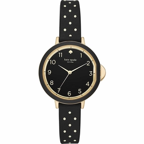 Kate Spade Women's Watch - Park Row Black Dial Black and White Dot Strap | KSW1355