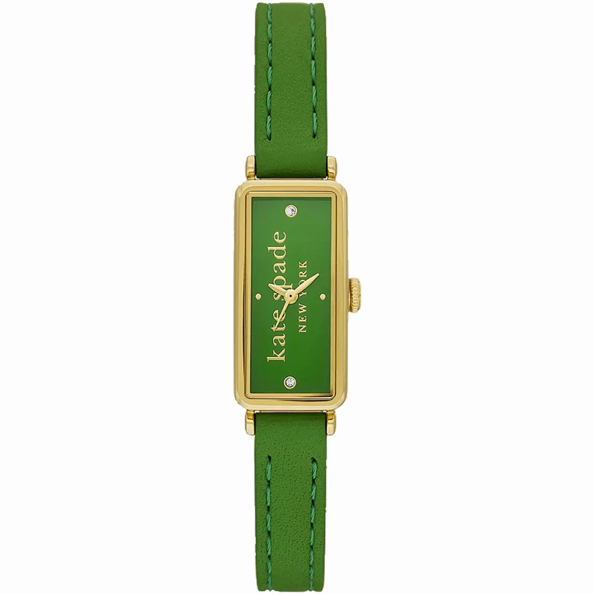 Kate Spade Women's Watch - Rosedale Quartz Green Dial Leather Strap | KSW1792