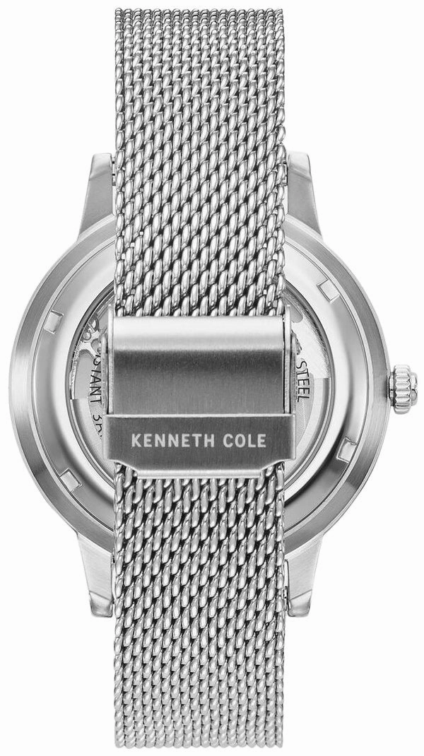 Kenneth Cole Automatic Skeleton Watch with Mesh Band KC50559010