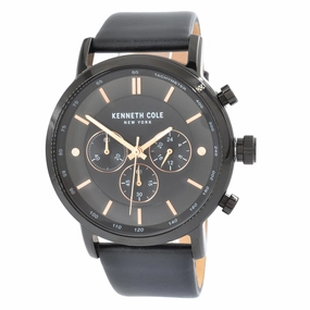 Kenneth Cole Men's Classic Black Leather Band Watch | KC50502004