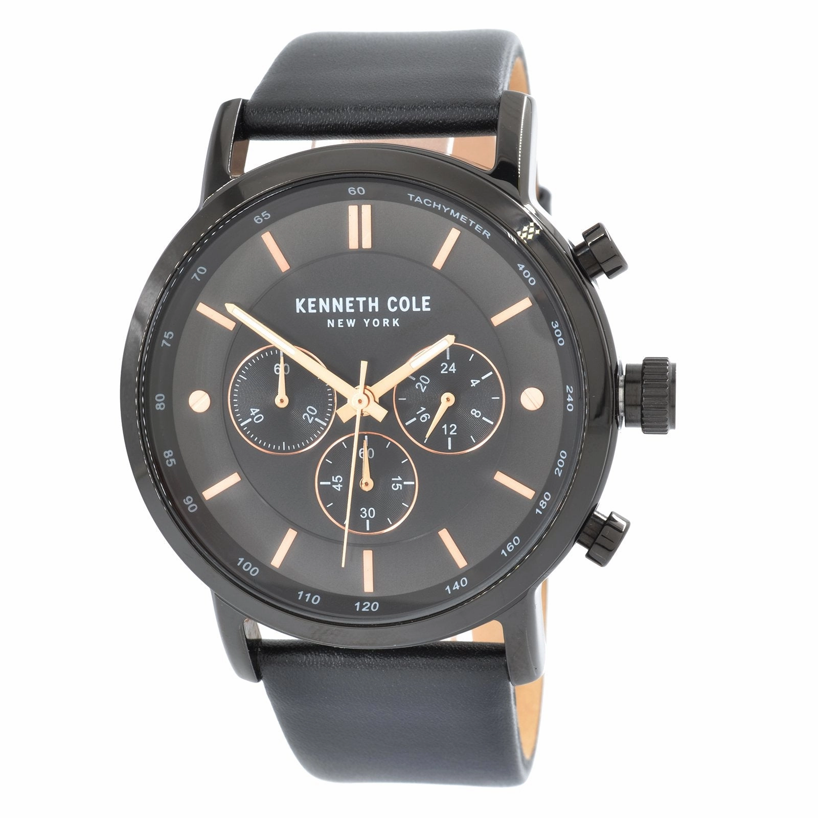 Kenneth Cole Men's Classic Black Leather Band Watch | KC50502004