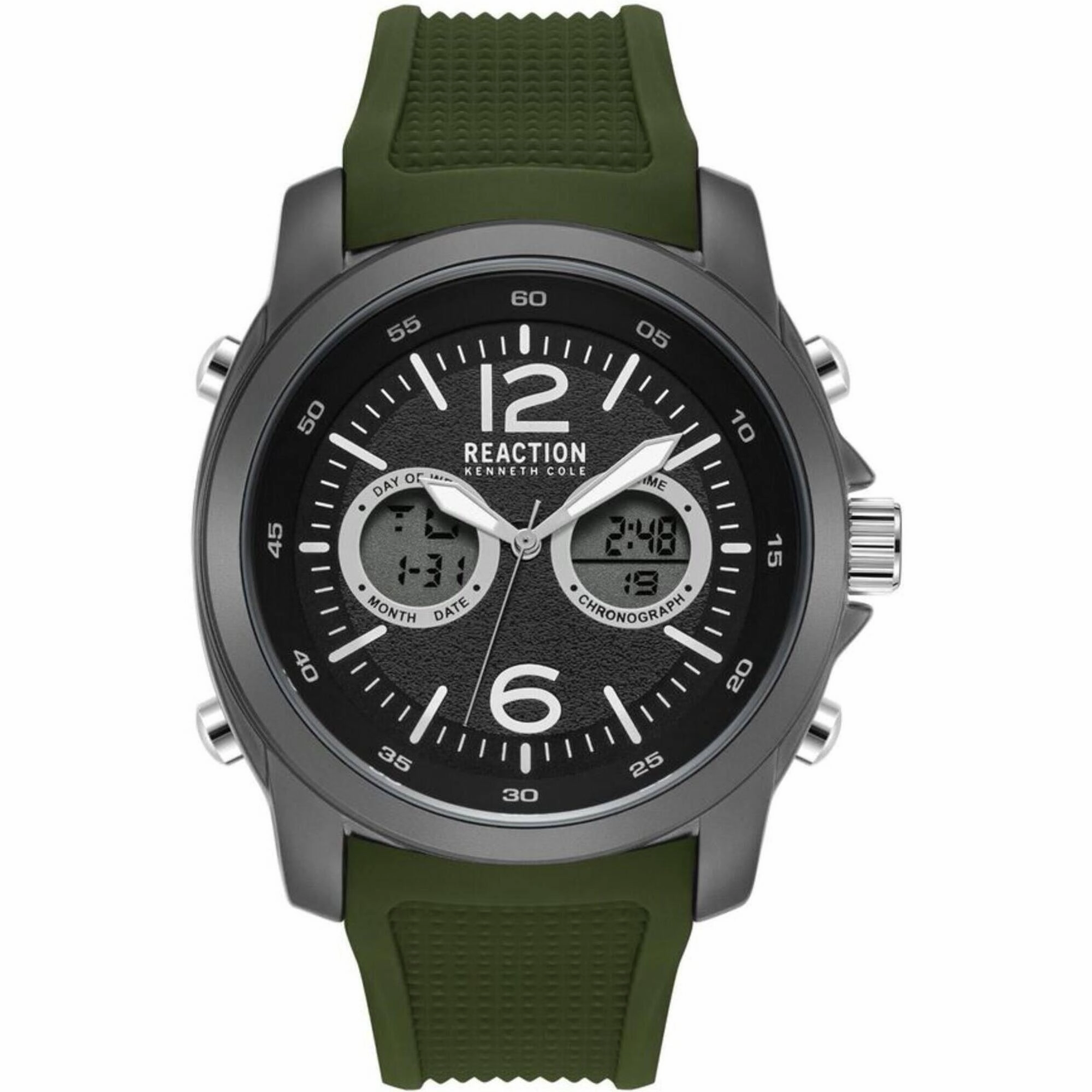 Kenneth Cole Reaction Men's Watch - Analog Digital Green Strap | KRWGP2188302