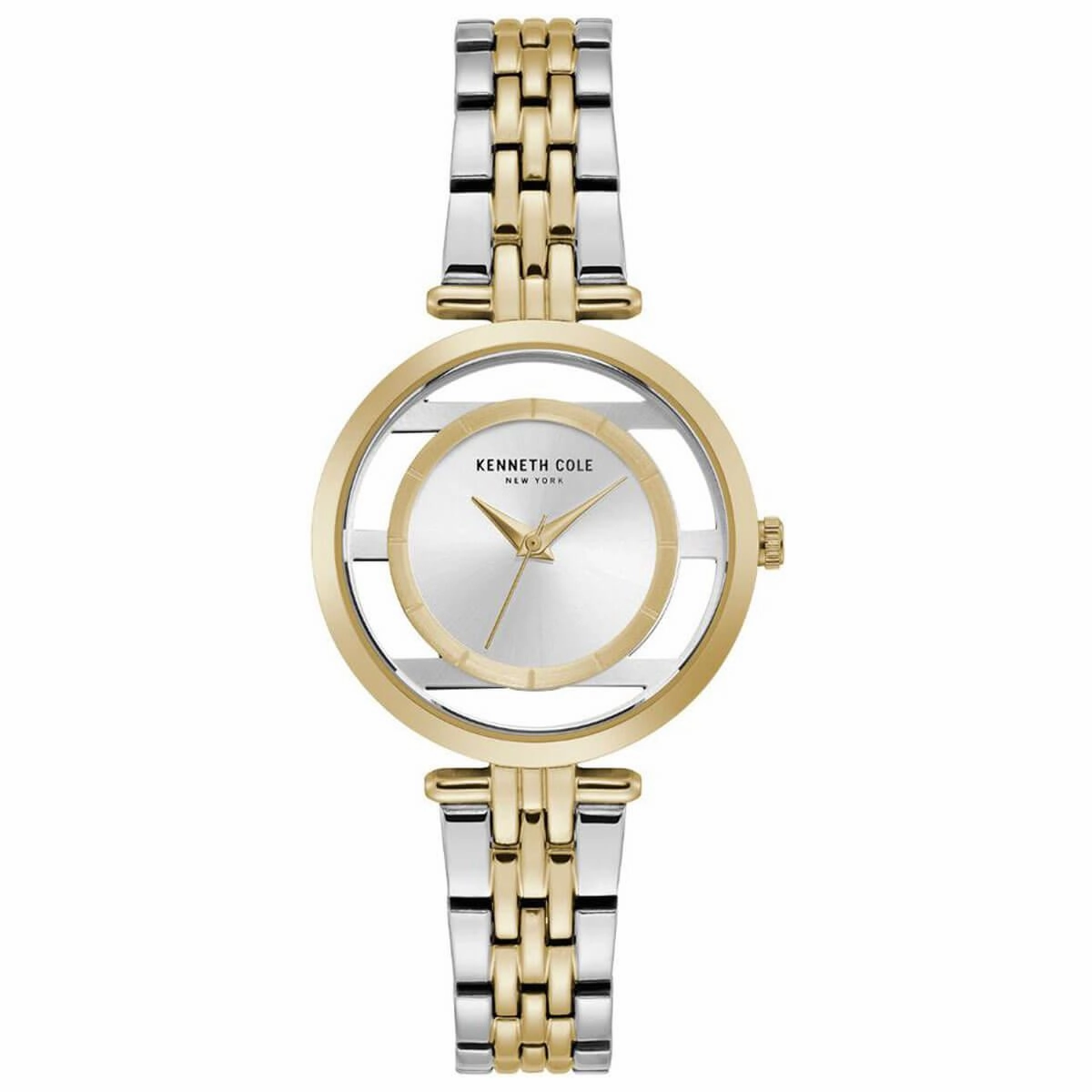Kenneth Cole Women's Quartz Watch - Transparent Dial Two Tone Bracelet | KC50922002