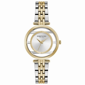 Kenneth Cole Women's Quartz Watch - Transparent Dial Two Tone Bracelet | KC50922002