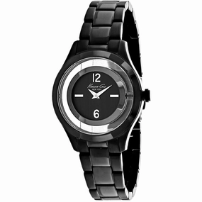 Kenneth Cole Women's Watch - Classic Quartz Grey Dial Black Bracelet | 10026948