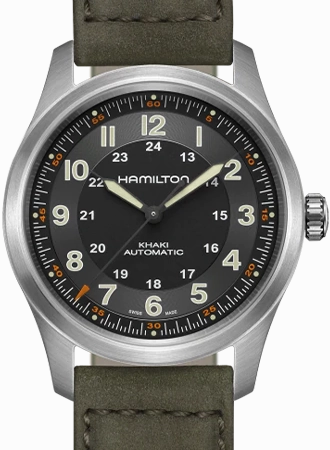 Khaki Field Titanium Auto 38 Black Ref. H70205830