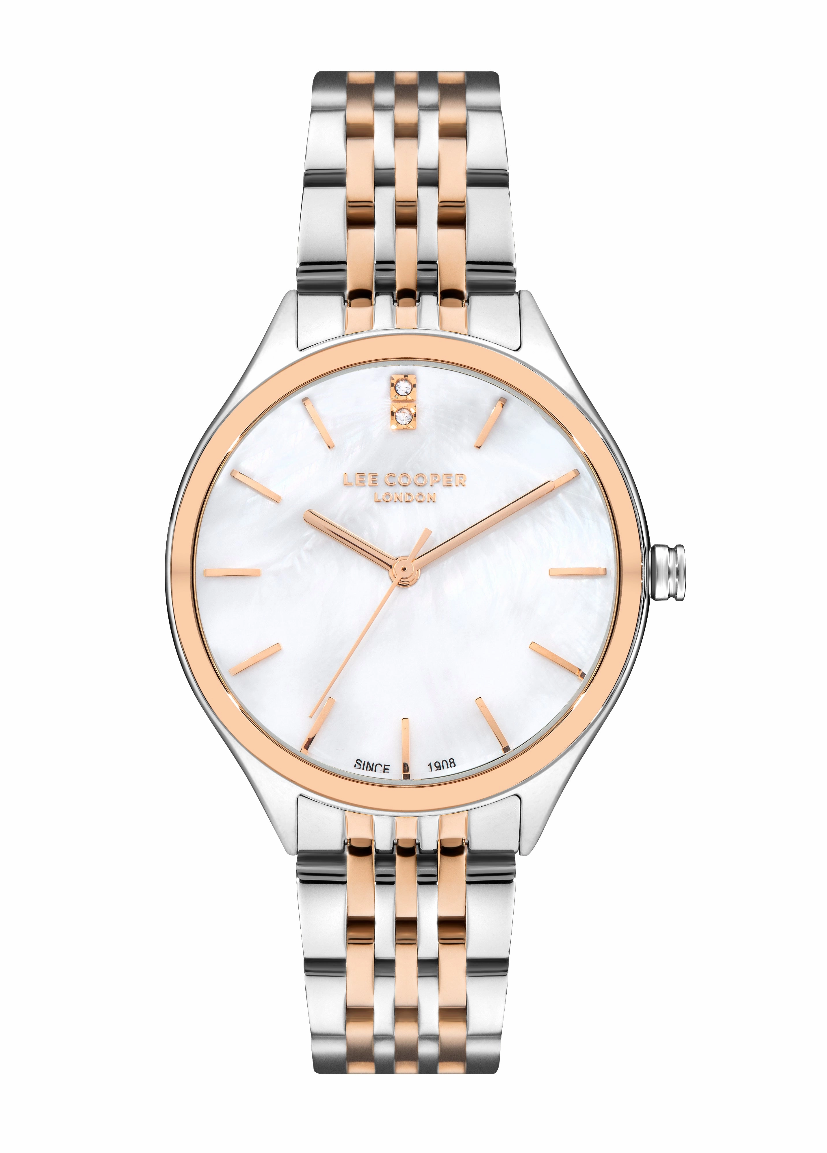 Lee Cooper - LC07821.520 - Women's Super Metal Silver/Rose Gold Watch