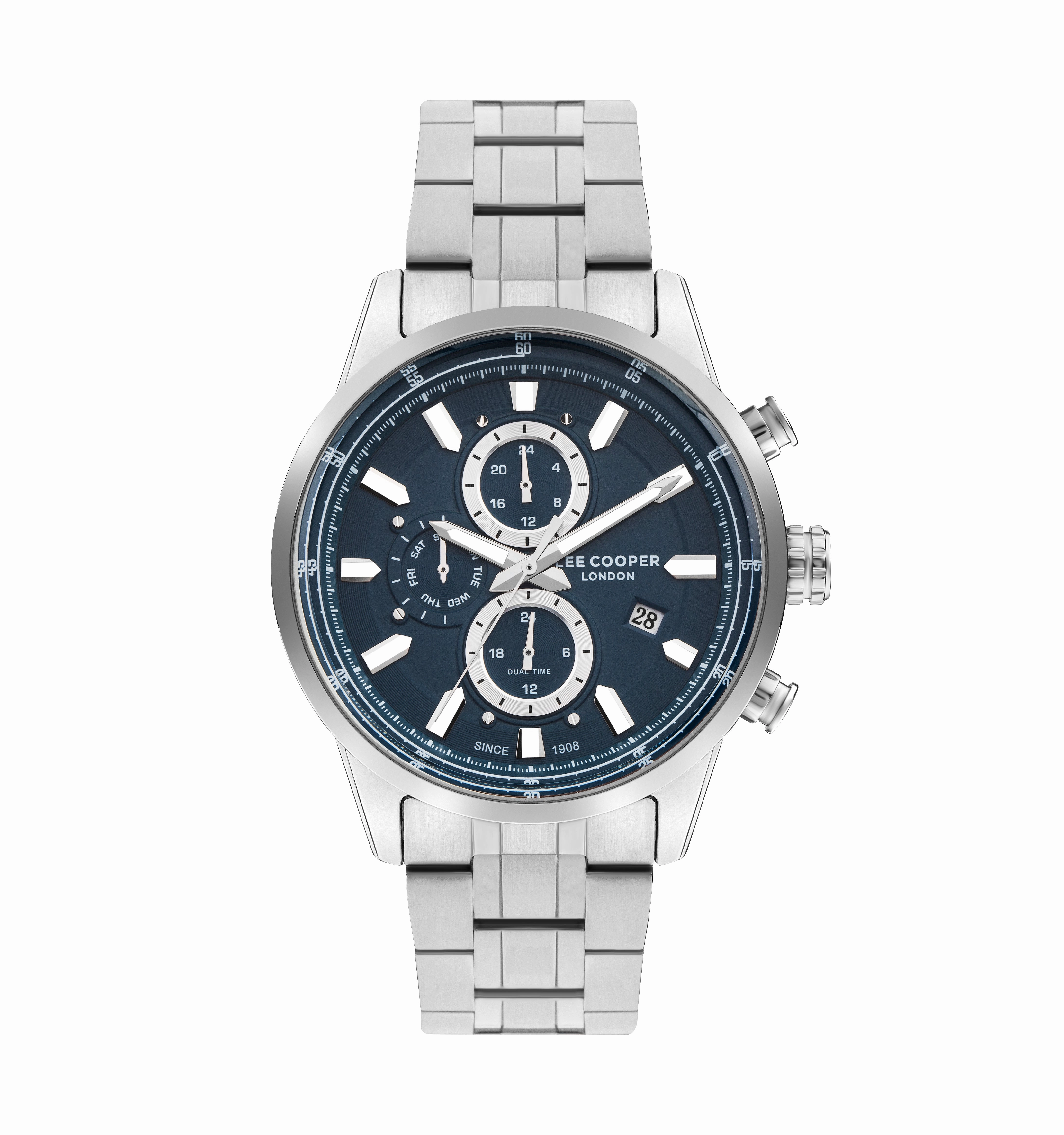 Lee Cooper - LC07836.390 - Men's Super Silver Multifunction Watch
