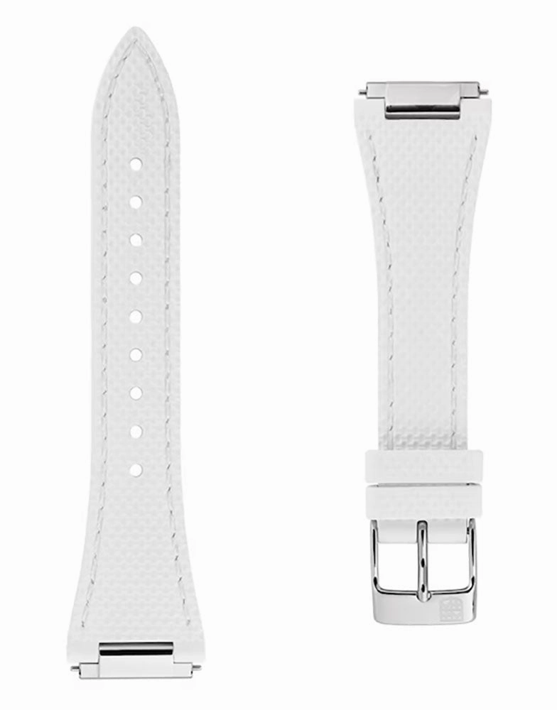 Limited Edition Frederique Constant Highlife Sparkling Automatic Stainless Steel Blue Dial Diamonds Interchangeable White Rubber Strap Date Womens Watch FC-303NSD2NHD6B