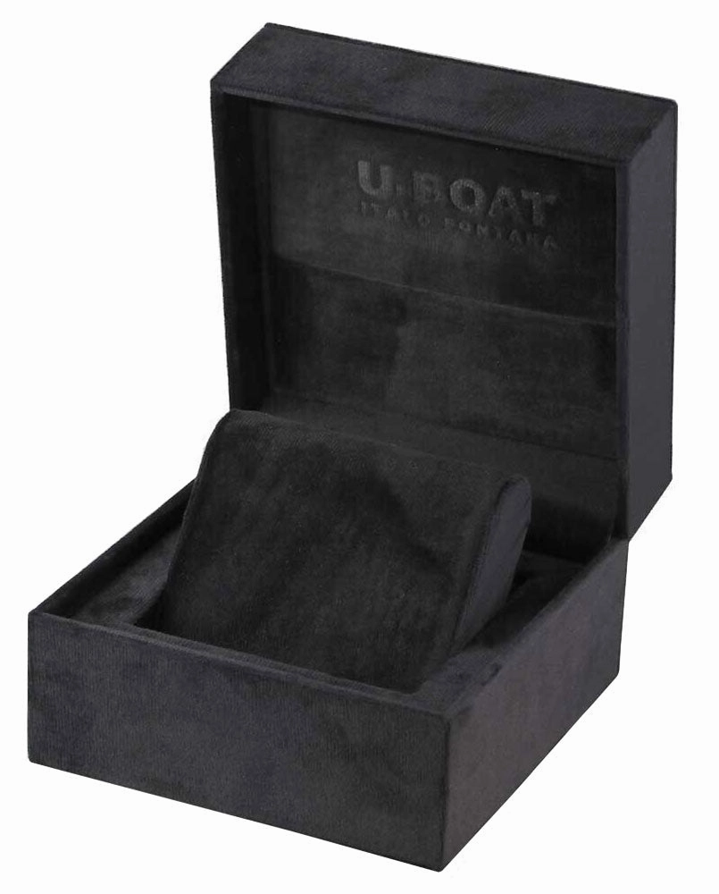 Limited Edition U-Boat Capsule Automatic Black PVD Black Dial Black Leather Strap Date Mens Watch 8806