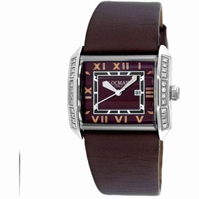 Locman Women's Watch - Classic Steel Case Brown Dial Leather Strap | 232BRD/BR