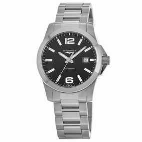Longines Conquest Quartz Black Dial Men's Watch L3.759.4.58.6