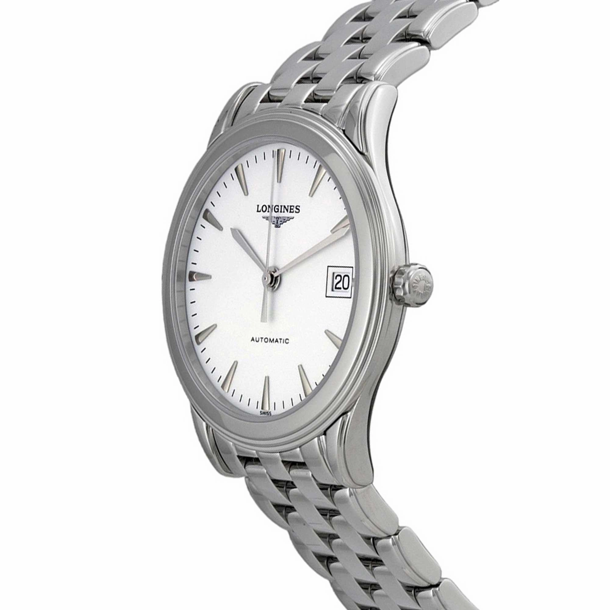Longines Men's Automatic Watch - Flagship Silver Stainless Steel Bracelet | L47744126