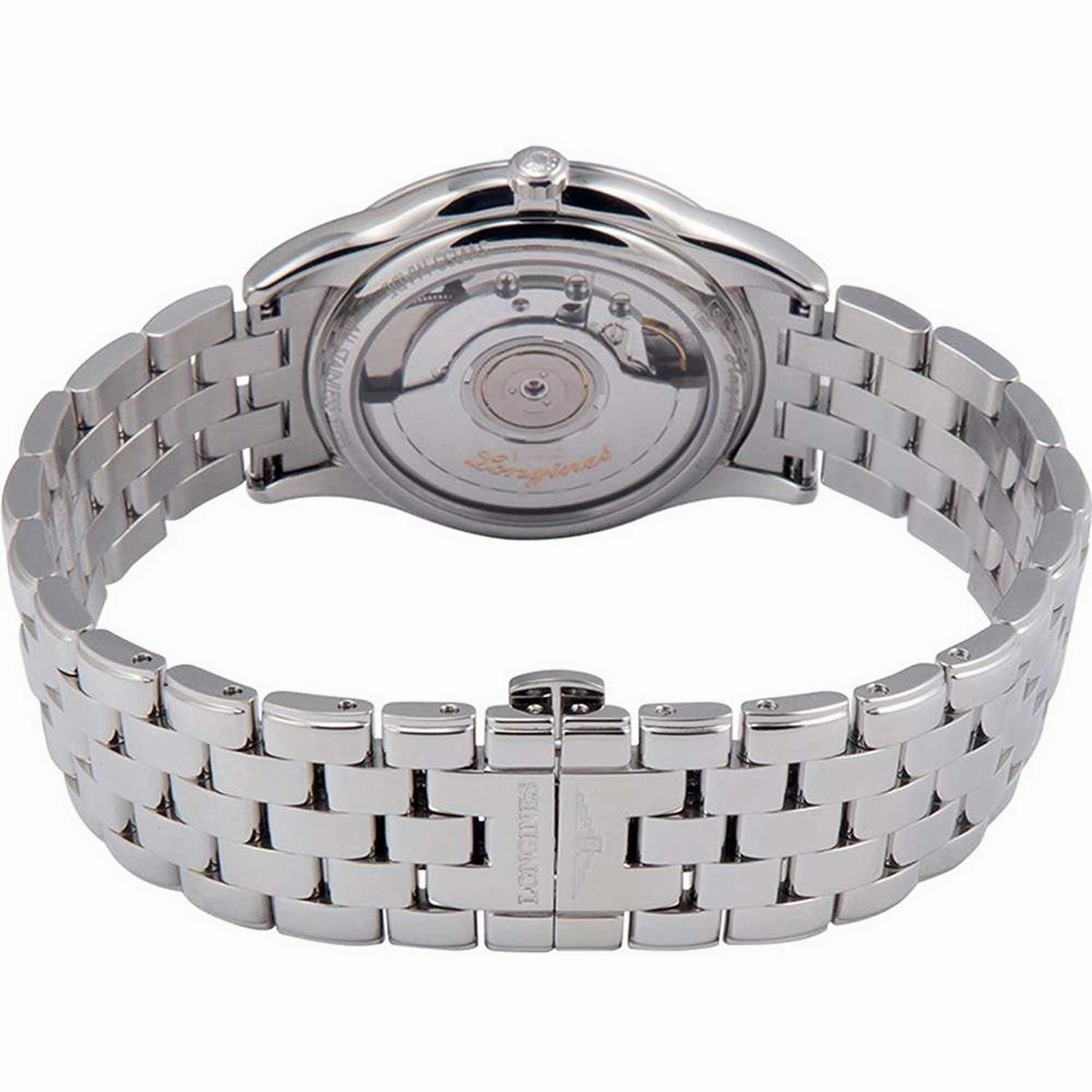 Longines Men's Automatic Watch - Flagship Silver Stainless Steel Bracelet | L47744126