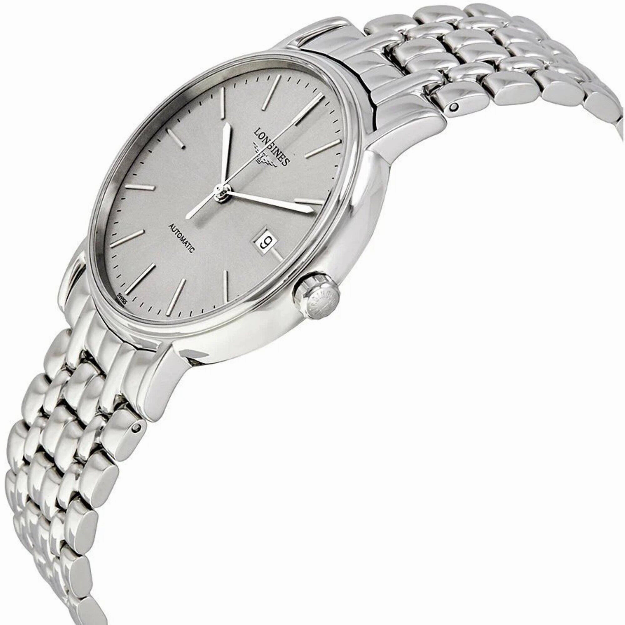 Longines Men's Watch - Presence Silver Tone Dial Stainless Steel Bracelet | L49214726