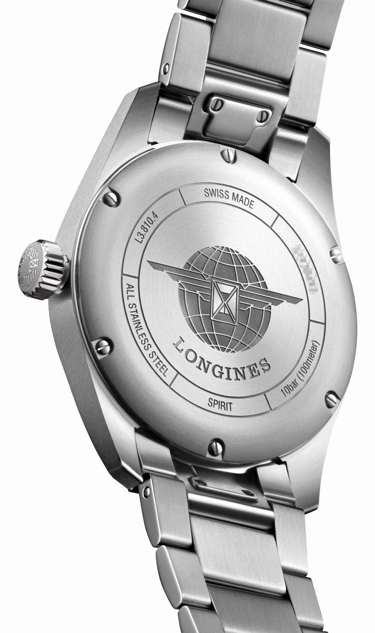 Longines Spirit Prestige Edition Automatic COSC Stainless Steel Silver Dial Interchangeable Brown Leather/NATO Strap Date Mens Watch L3.810.4.73.9