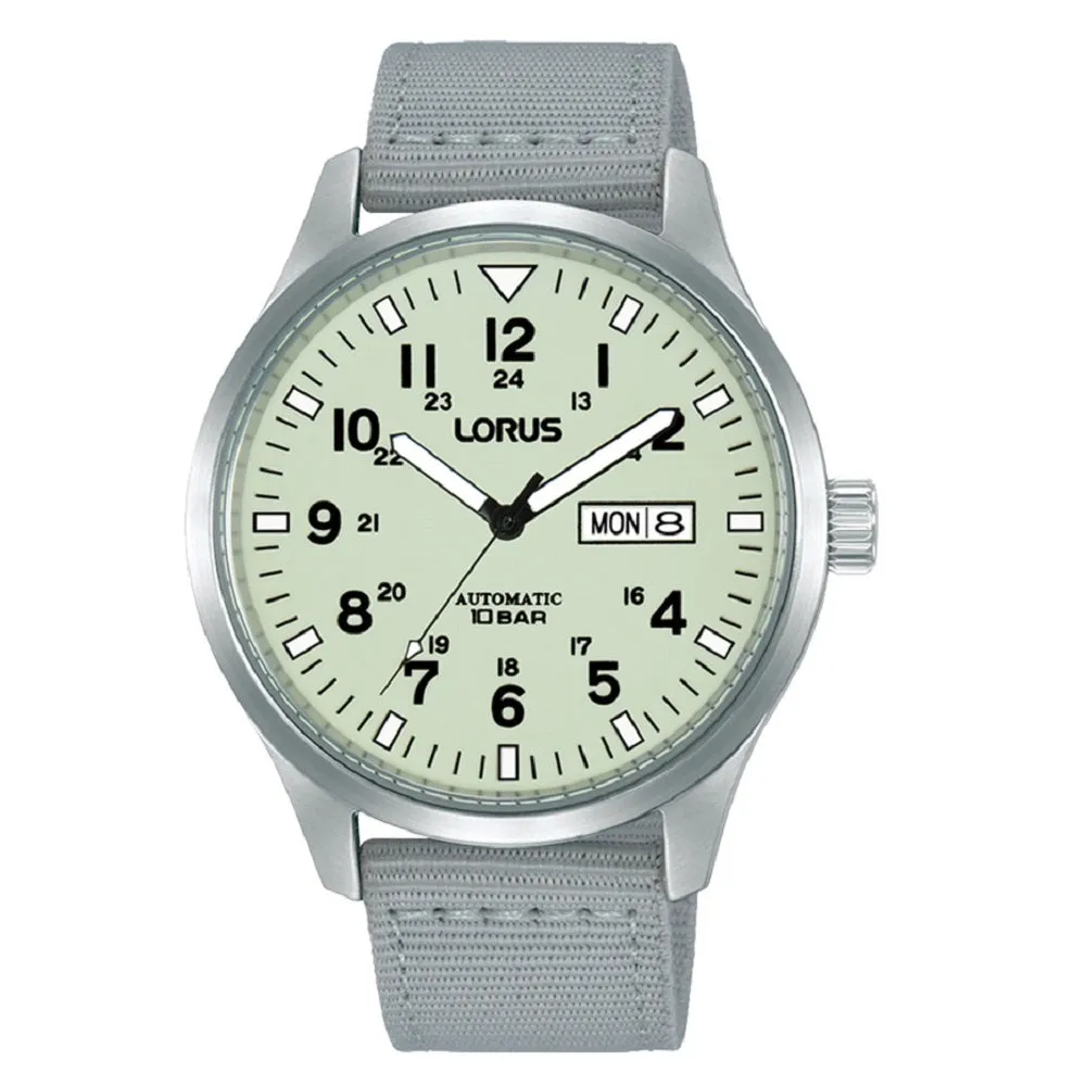 Lorus Grey Strap Automatic Mens Watch RL415BX9
