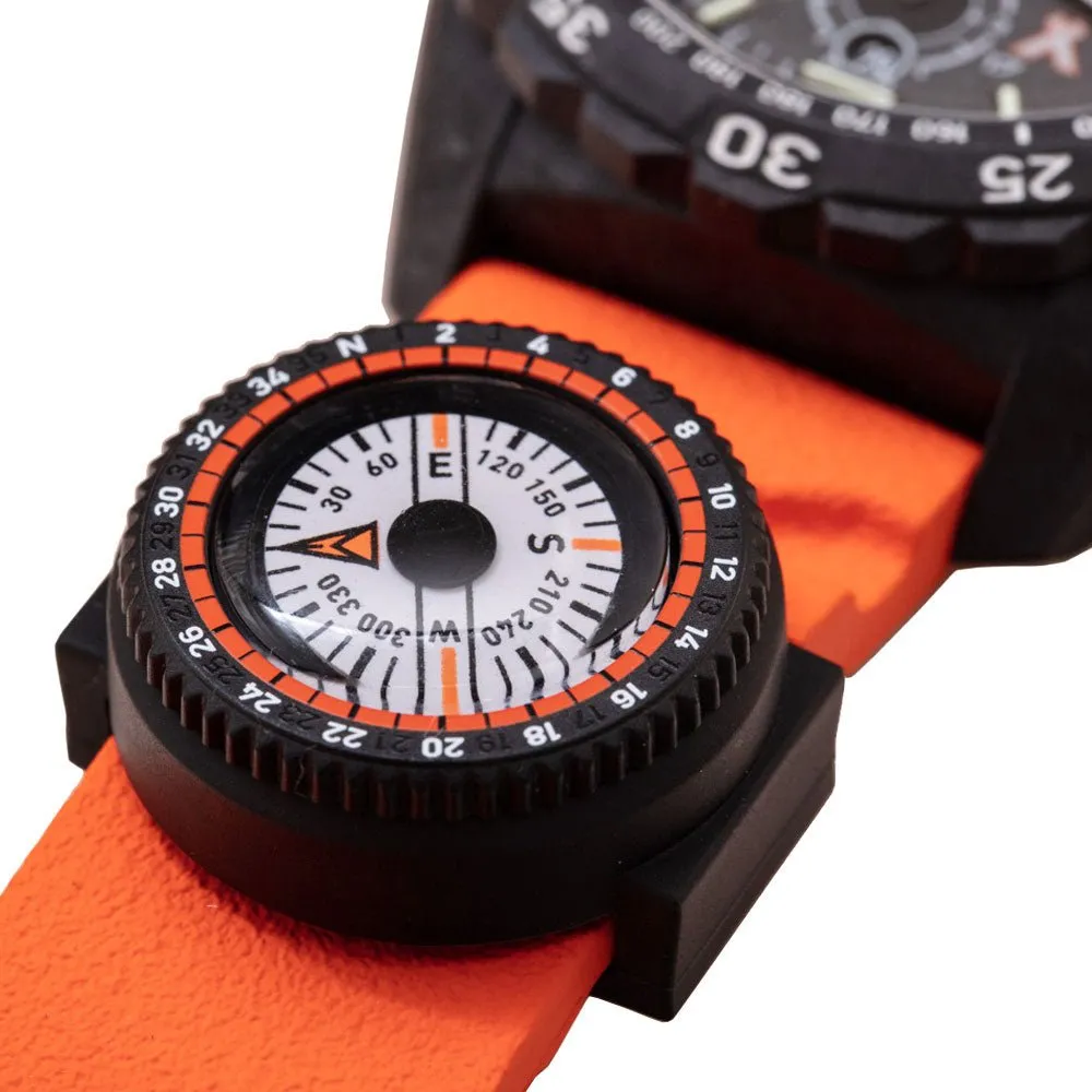Luminox Bear Grylls Survival Chronograph CARBONOX Black Dial Orange Rubber Strap Compass Date Divers Quartz Mens Watch XB.3749