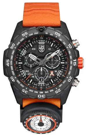 Luminox Bear Grylls Survival Chronograph CARBONOX Black Dial Orange Rubber Strap Compass Date Divers Quartz Mens Watch XB.3749