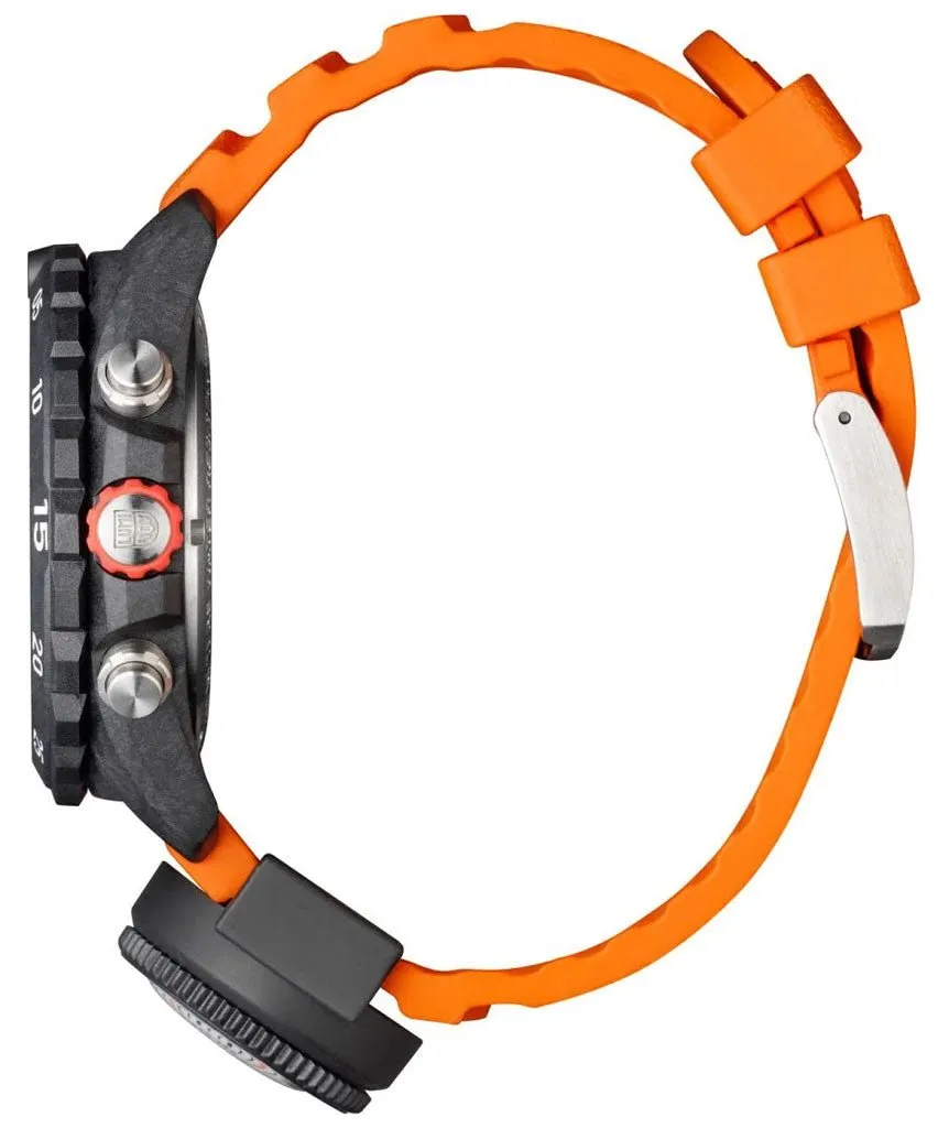 Luminox Bear Grylls Survival Chronograph CARBONOX Black Dial Orange Rubber Strap Compass Date Divers Quartz Mens Watch XB.3749