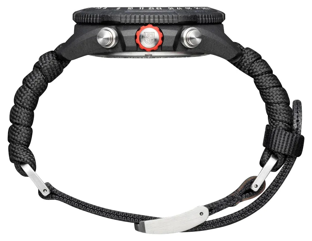 Luminox Bear Grylls Survival Chronograph CARBONOX Green Dial Black Textile Strap Date Divers Quartz Mens Watch XB.3797.KM