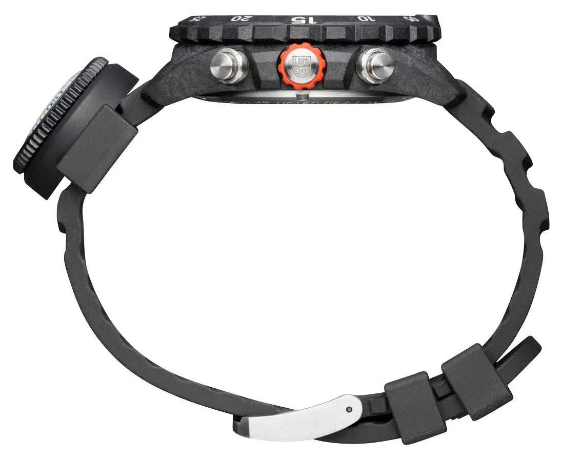 Luminox Bear Grylls Survival Chronograph CARBONOX  Silver Dial Gray Rubber Strap Compass Date Divers Quartz Mens Watch XB.3748