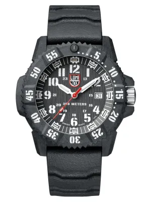 Luminox MASTER CARBON SEAL 3801 Series Mens Black Rubber Watch XS.3801.L