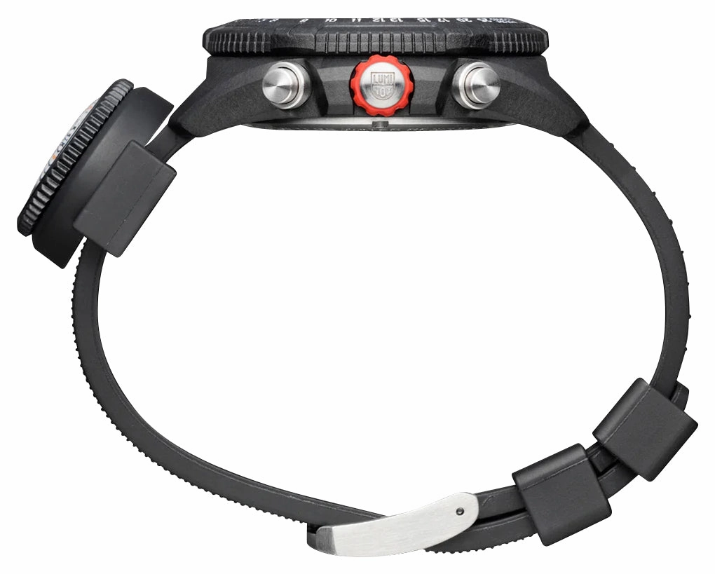 Luminox Bear Grylls Survival Chronograph CARBONOX Black Dial Black Rubber Strap Compass Date Divers Quartz Mens Watch XB.3781.KM