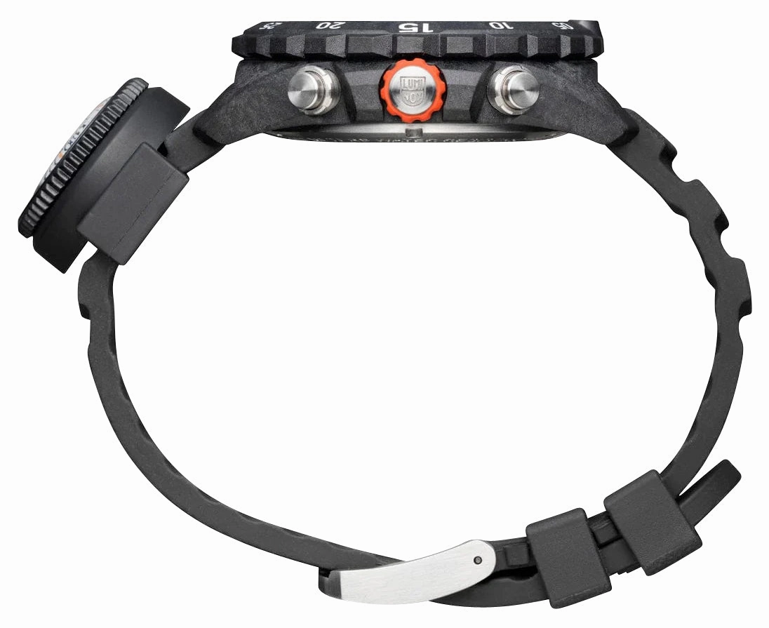 Luminox Bear Grylls Survival Chronograph CARBONOX  Silver Dial Gray Rubber Strap Compass Date Divers Quartz Mens Watch XB.3748