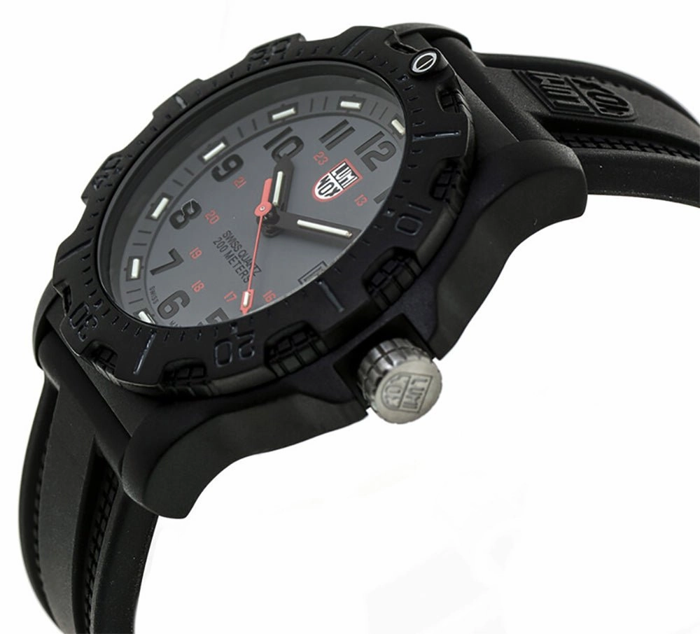 Luminox Black Ops PC Carbon Gray Dial Black Rubber Strap Date Divers Quartz Mens Watch XL.8802.F