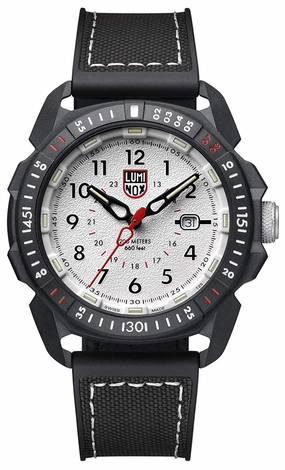 Luminox ICE-SAR Arctic CARBONOX White Dial Black Rubber Strap Date Divers Quartz Mens Watch XL.1007