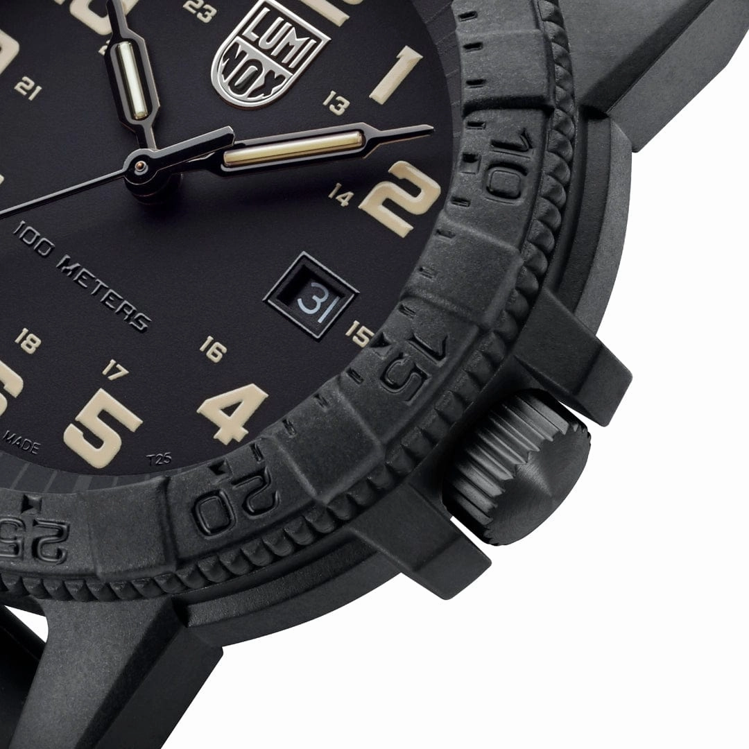 Luminox Leatherback Sea Turtle Giant Outdoor Black Leather Watch XS.0330