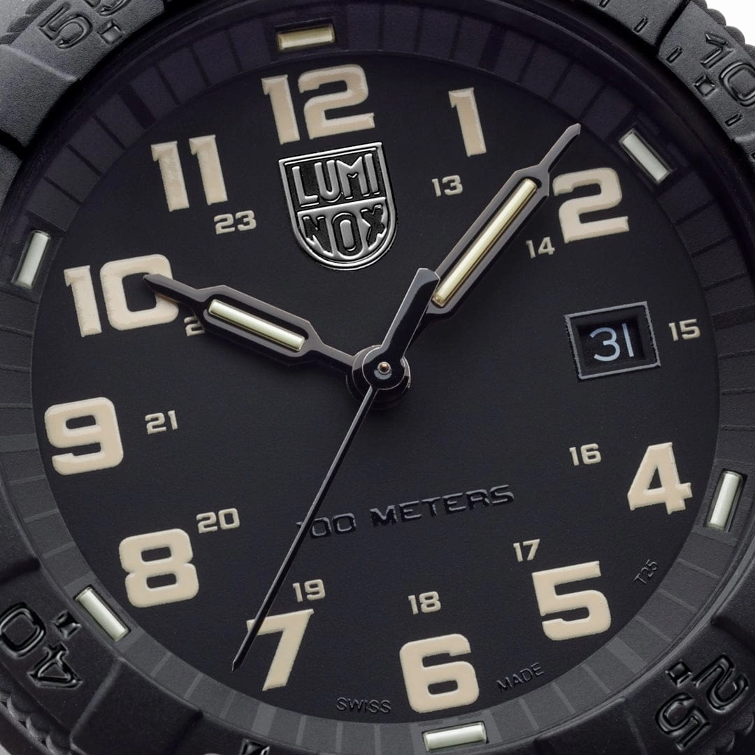 Luminox Leatherback Sea Turtle Giant Outdoor Black Leather Watch XS.0330