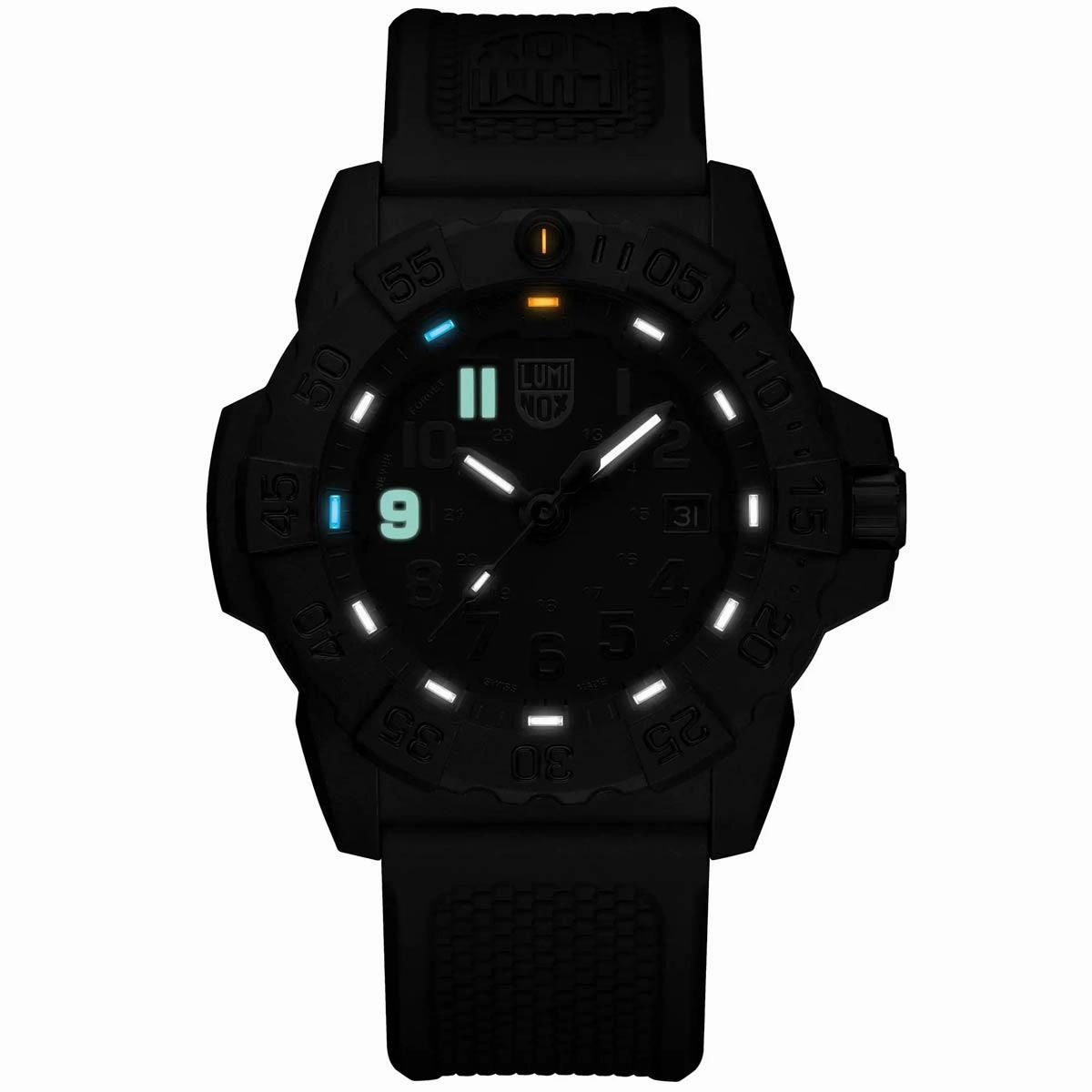 Luminox Men's Quartz Watch - Never Forget Rotating Bezel Rubber Strap | 3501.BO.NF