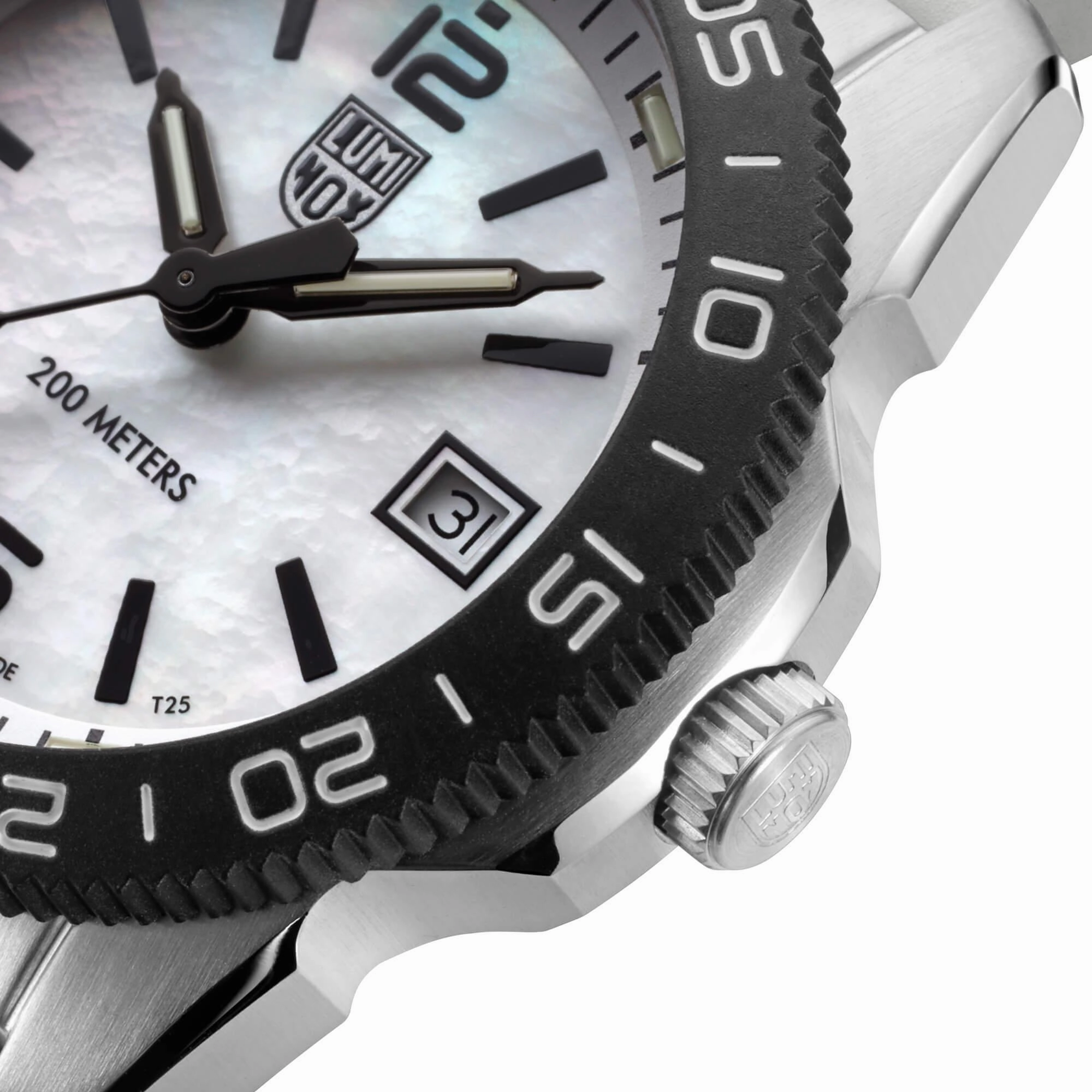 Luminox Men's Quartz Watch - Pacific Diver Ripple White Rubber Strap | 3128.M.SET