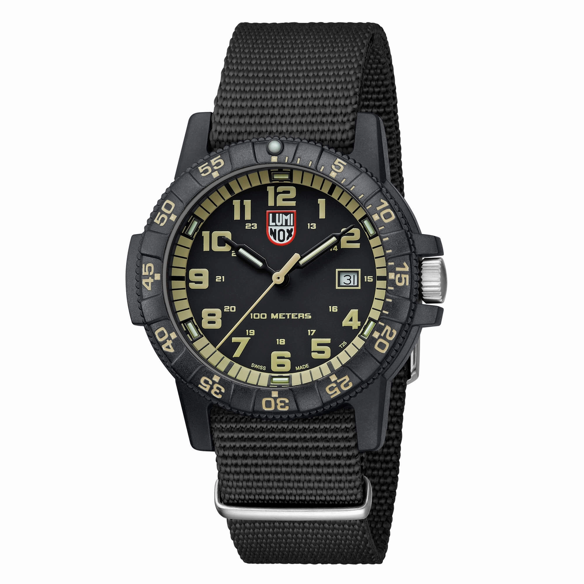 Luminox Men's Quartz Watch - Sea Turtle Giant 0320 Series Black Nylon Strap | 0333 Set