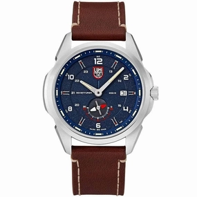Luminox Men's Swiss Quartz Watch - Atacama Adventurer Blue Dial Brown Strap | 1763