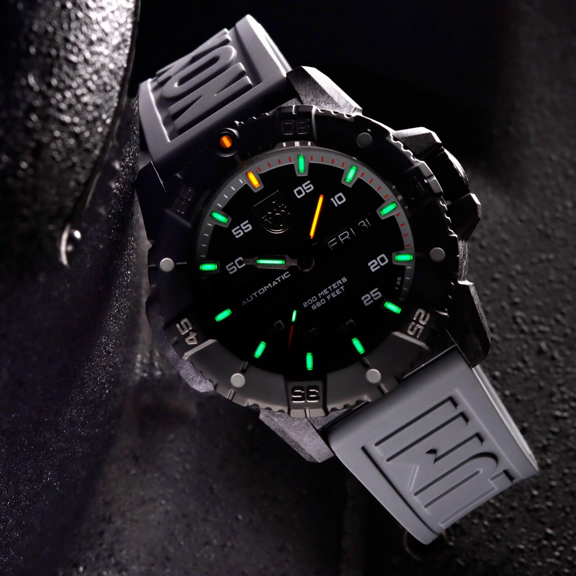 Luminox Men's Watch - Master Carbon Seal Automatic Black Dial Grey Strap | XS.3862