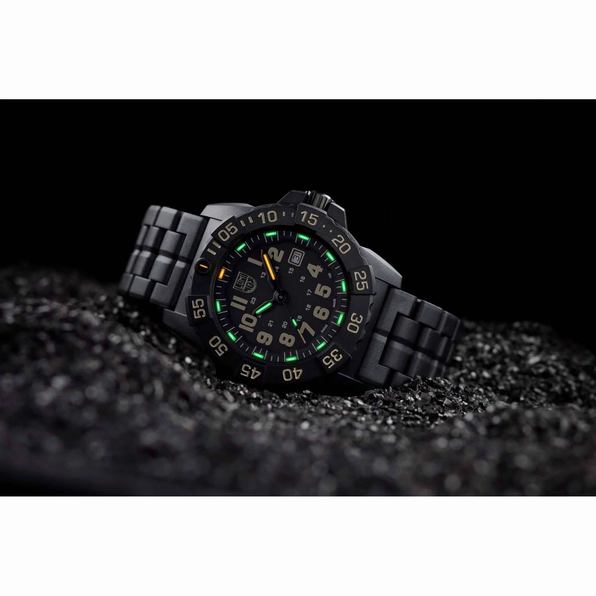 Luminox Men's Watch - Navy Seal 3500 Series Black Dial CARBONOX Strap | XS.3510