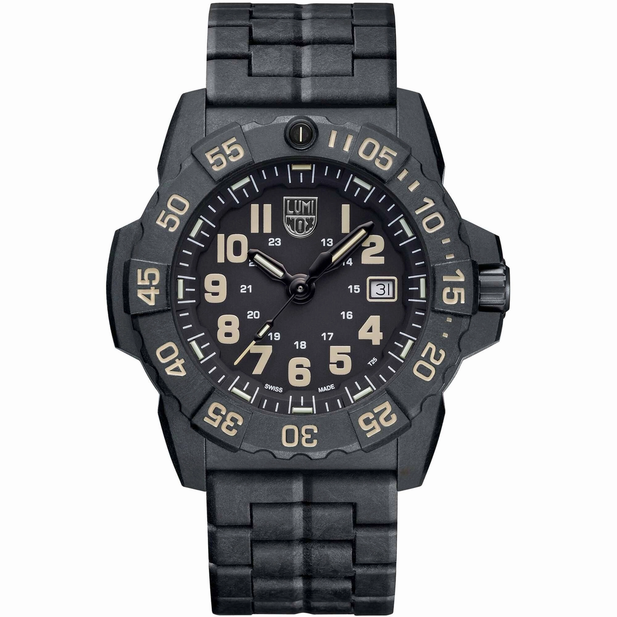 Luminox Men's Watch - Navy Seal 3500 Series Black Dial CARBONOX Strap | XS.3510