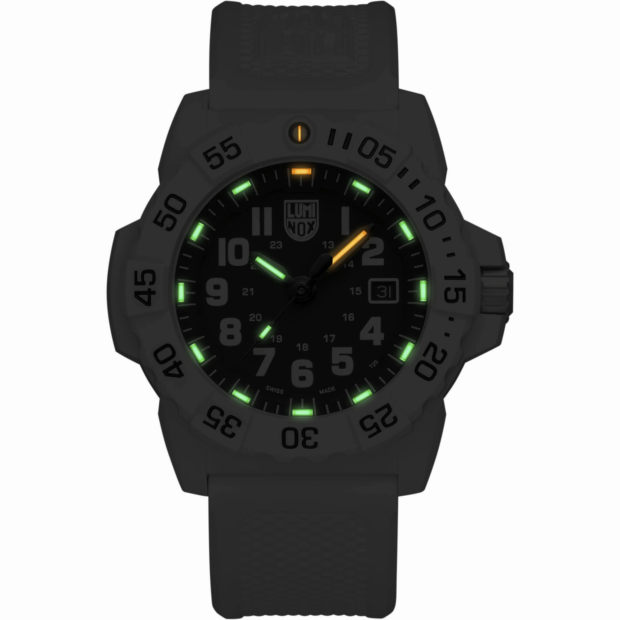 Luminox Men's Watch - Navy Seal Quartz Black Dial White Rubber Strap | XS.3507.WB