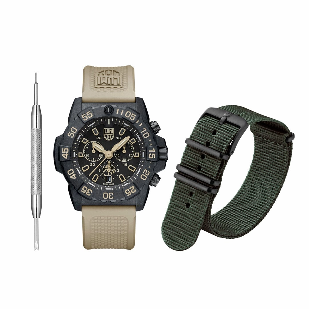 Luminox Navy Seal Black Dial Watch XS.3590.NSF.SET