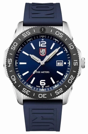Luminox Pacific Diver Stainless Steel Blue Dial Blue Rubber Strap Date Divers Quartz Mens Watch XS.3123.DF