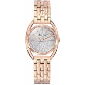 Mathey Tissot Women's Watch - Saphira Silver Dial Rose Gold Steel Bracelet | D933PI