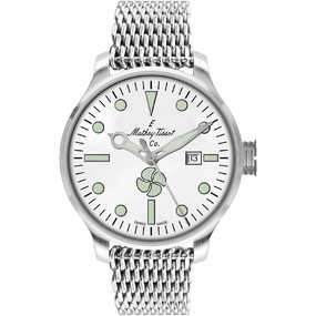Mathey Tissot Men's Watch - Elica Automatic White Dial Steel Bracelet | U121AI